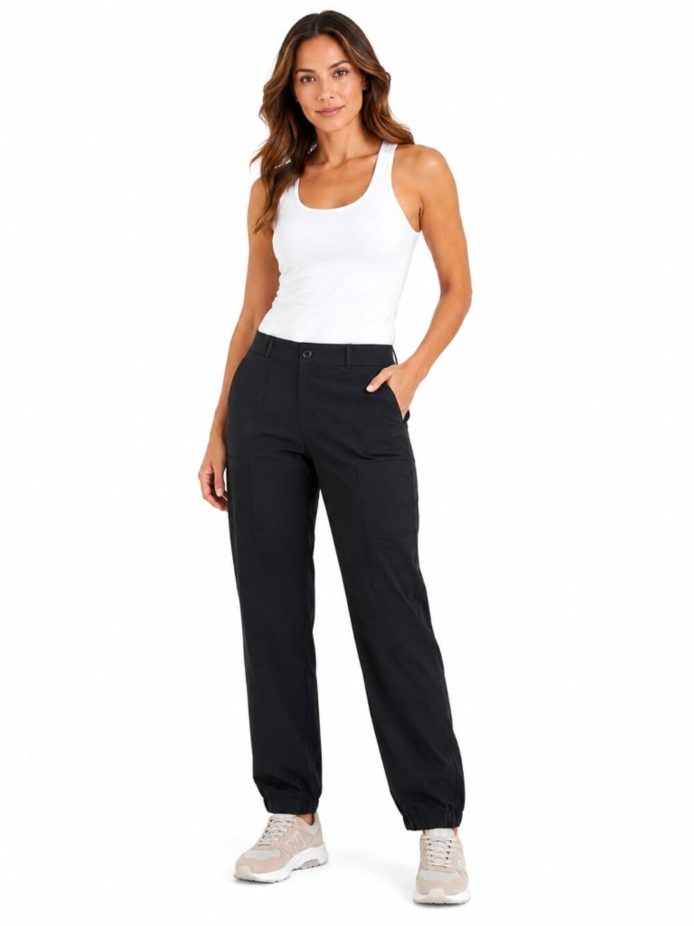 ATHLETA Trekkie Hike Pant Black Ripstop Straight Leg Cargo Women’s 14